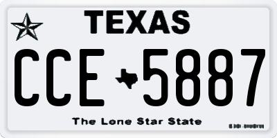 TX license plate CCE5887
