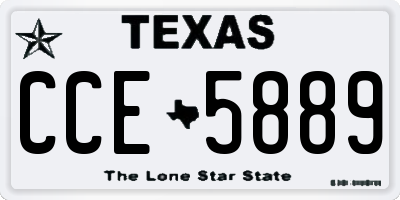 TX license plate CCE5889