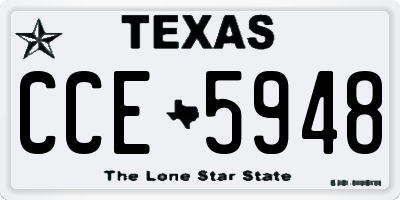 TX license plate CCE5948