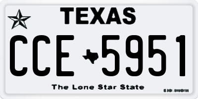 TX license plate CCE5951