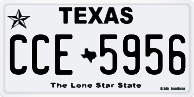 TX license plate CCE5956