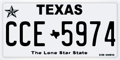TX license plate CCE5974