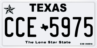 TX license plate CCE5975