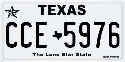 TX license plate CCE5976