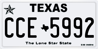 TX license plate CCE5992