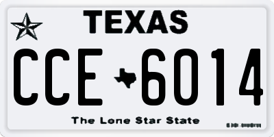 TX license plate CCE6014
