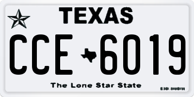 TX license plate CCE6019