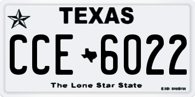 TX license plate CCE6022