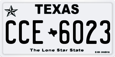 TX license plate CCE6023