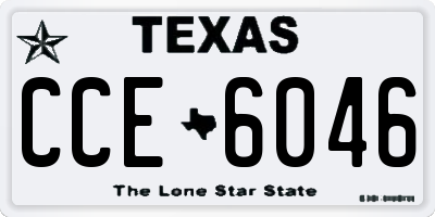 TX license plate CCE6046
