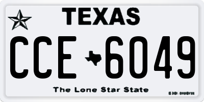 TX license plate CCE6049