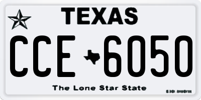 TX license plate CCE6050