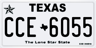 TX license plate CCE6055