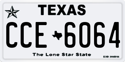 TX license plate CCE6064