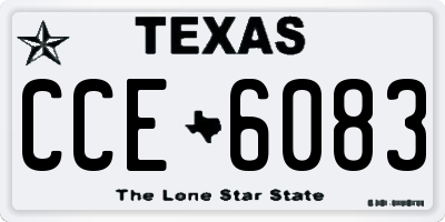 TX license plate CCE6083