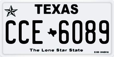 TX license plate CCE6089