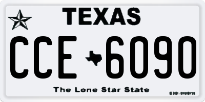 TX license plate CCE6090