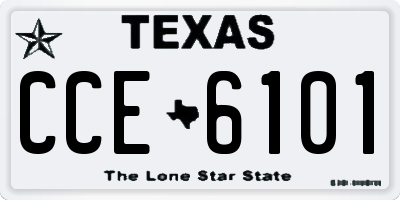 TX license plate CCE6101