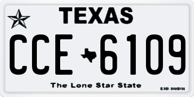 TX license plate CCE6109