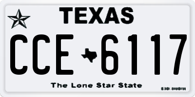 TX license plate CCE6117