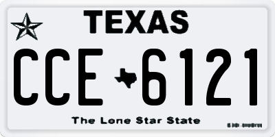 TX license plate CCE6121