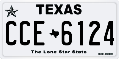 TX license plate CCE6124