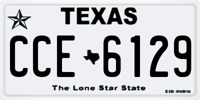 TX license plate CCE6129