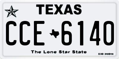 TX license plate CCE6140