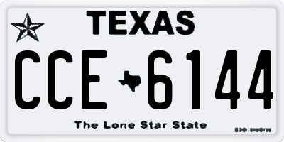 TX license plate CCE6144