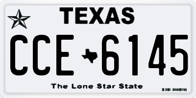 TX license plate CCE6145