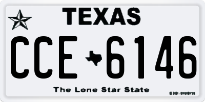 TX license plate CCE6146