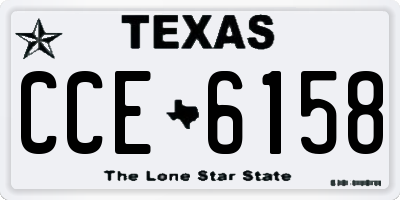 TX license plate CCE6158