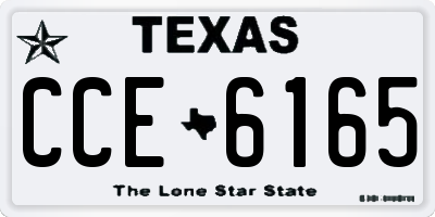 TX license plate CCE6165