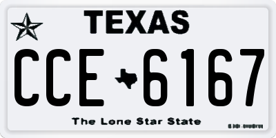 TX license plate CCE6167