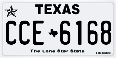 TX license plate CCE6168