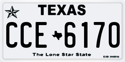 TX license plate CCE6170