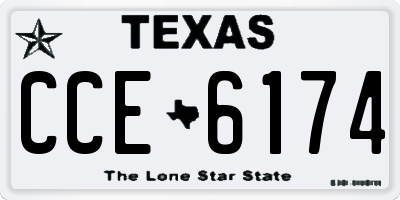 TX license plate CCE6174