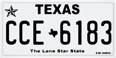 TX license plate CCE6183