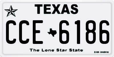 TX license plate CCE6186