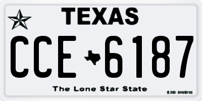 TX license plate CCE6187