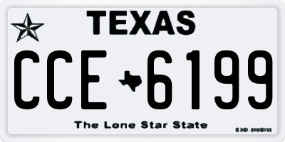 TX license plate CCE6199