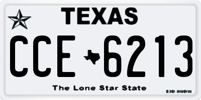 TX license plate CCE6213