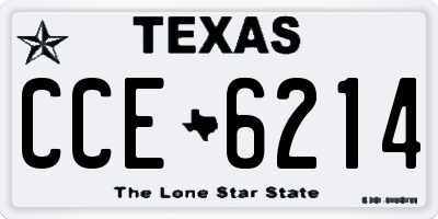 TX license plate CCE6214
