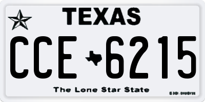 TX license plate CCE6215