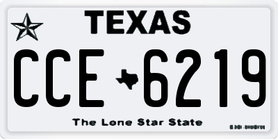 TX license plate CCE6219