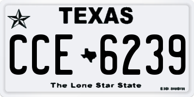 TX license plate CCE6239