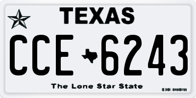 TX license plate CCE6243