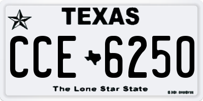 TX license plate CCE6250