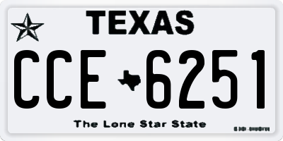 TX license plate CCE6251