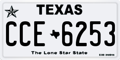 TX license plate CCE6253